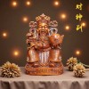木纹树脂工艺品摆件财神爷到办公室客厅中式家居装饰品开业礼品