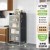厨房多层收纳柜落地微波炉置物架餐边橱柜家用带门多功能储物柜子