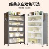 厨房多层收纳柜落地微波炉置物架餐边橱柜家用带门多功能储物柜子