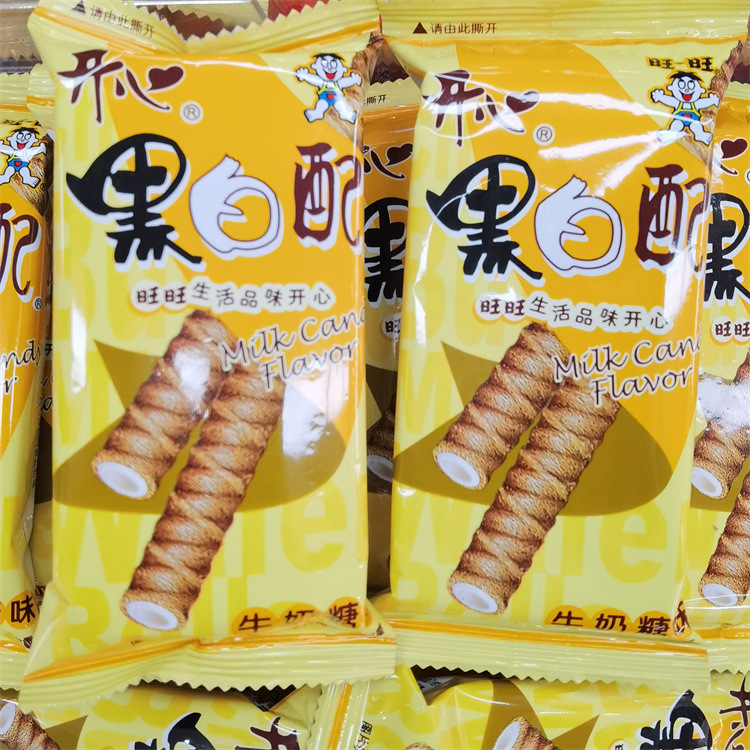 旺旺黑白配散称夹心饼干休闲零食6斤整箱商超同款批发多口味