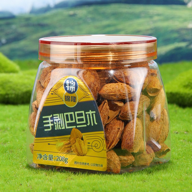 锦隆巴旦木仁208g坚果零食薄壳干果奶香休闲扁桃仁罐装新货批发