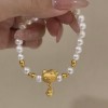 哈喽kt猫仿珍珠手链可爱卡通手串简约百搭气质少女感甜美手饰
