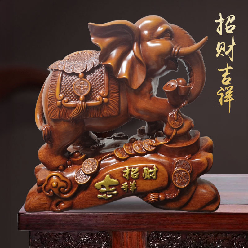 新中式万象更新福象祥瑞树脂工艺品酒柜摆件高级感发财乔迁用礼物