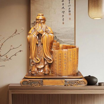 教师节孔子像树脂酒柜摆件书房摆饰学海无涯乔迁礼物教师节礼品