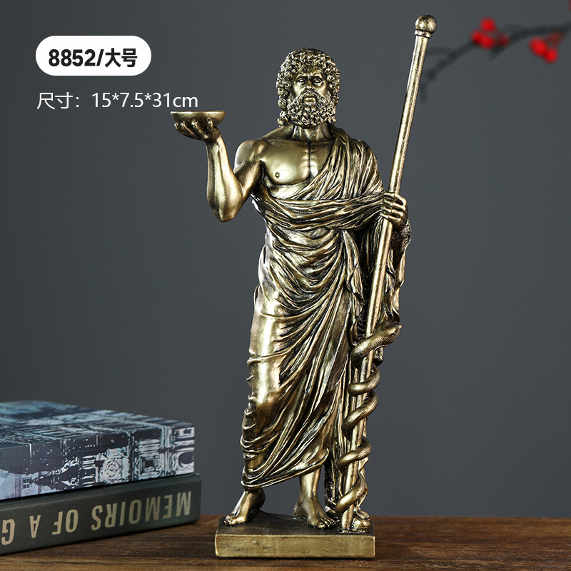仿铜神话摆件跨境树脂工艺品家居摆饰品餐厅酒吧玄关桌面装饰欧式