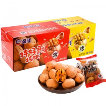 新疆1kg烤核桃草本味阿克苏礼盒装团购批发开口手剥礼品核桃仁