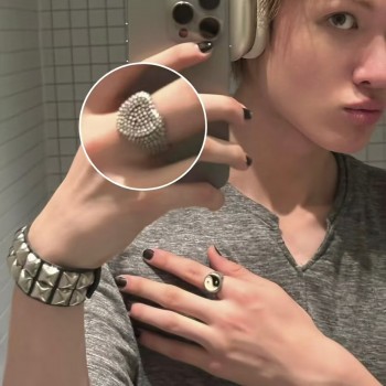 轻奢男团Martin马丁同款戒指指环简约精致高级感爱心设计食指戒