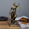 仿古铜女神忒弥斯雕塑雕像律师办公室公平小雕像正义法律天平摆件
