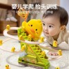 抖音爆款加油鸭自动爬楼梯儿童拼装电动轨道车小鸭子玩具灯光音乐