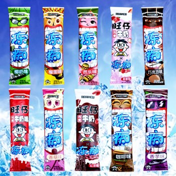 85ml旺旺冻痴旺仔牛奶果味型雪糕冰淇淋吸吸果冻碎冰冰整箱批发