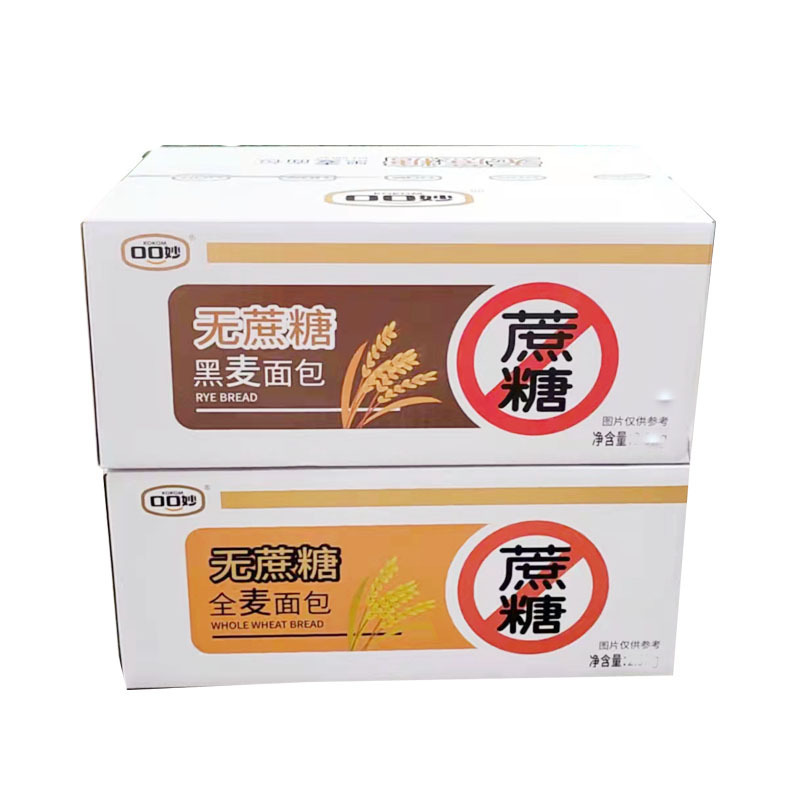 手撕口口妙面包无蔗糖全麦黑麦5斤箱休闲小吃面包早餐糕点商超