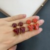 藏式复古设计红珠耳环女唯美气质个性精致耳钉高级独特耳饰民族风