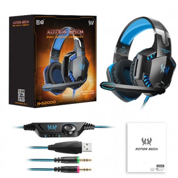 跨境 KOTION EACH/因卓 G2000 RGB光带麦电脑耳机 有线耳机 PS4