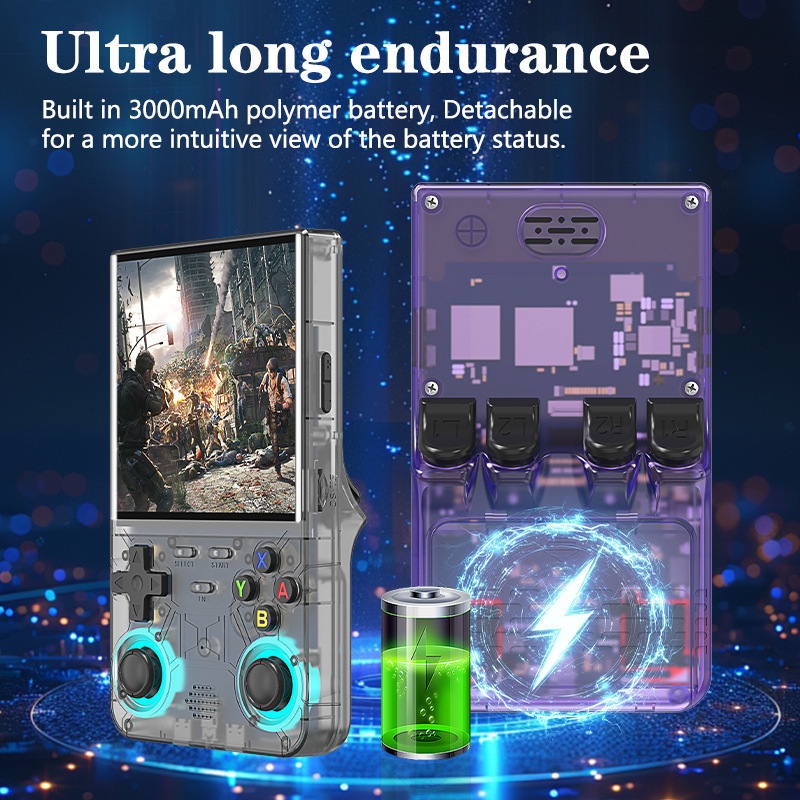 跨境爆款R36Ultra掌上游戏机掌机开源双系统经典复古PSP街机GBA