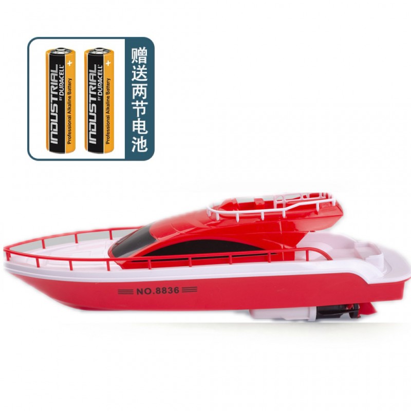 儿童电动船玩具游艇模型仿真快艇男孩宝宝洗澡轮船可下水非遥控