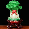 百财如意玉白菜招财摆件工艺品树脂办公室装饰品发财开业大吉礼物