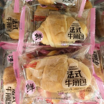 泡吧法式牛角面包起酥手撕软面包儿童早餐零食休闲糕点羊角包整箱
