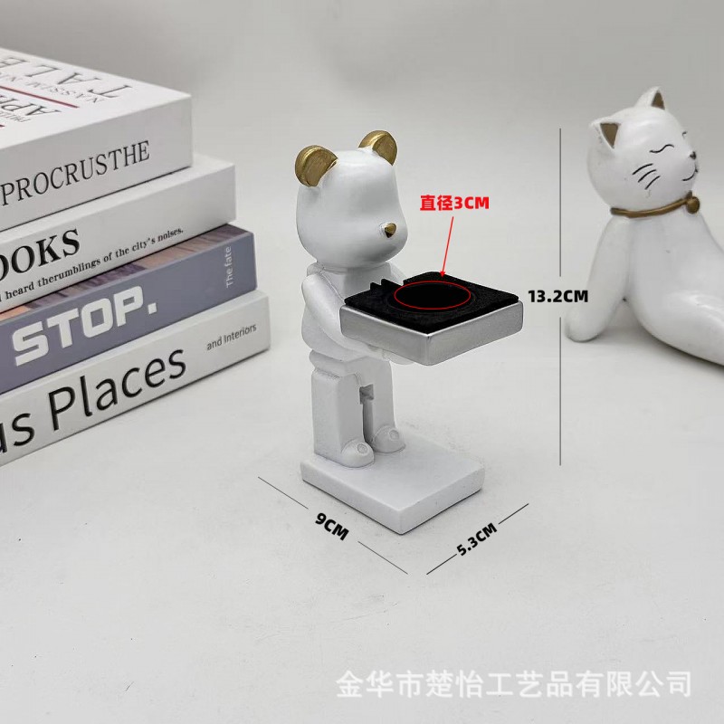 宇航员手表架装饰摆件老爷爷表台iWatch座托盘手表树脂展示架桌面