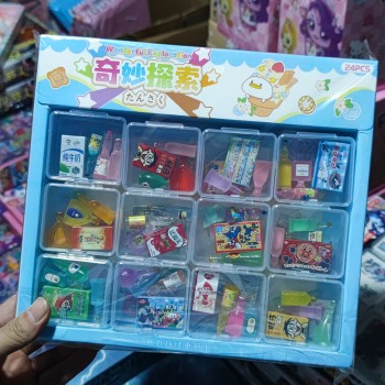 零售2元24入迷你过家家玩具食玩超市微缩模型摆件零食小卖部热卖