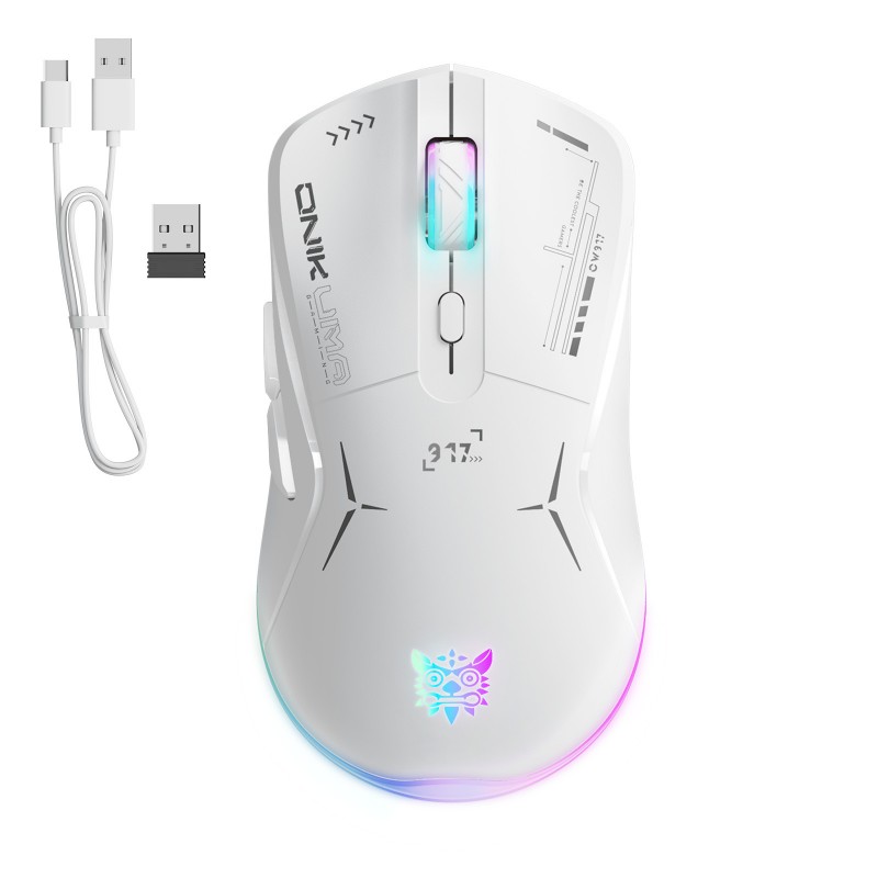跨境 CW917 无线便携办2.4G电竞鼠标吃鸡游戏机械电脑USB炫彩RGB