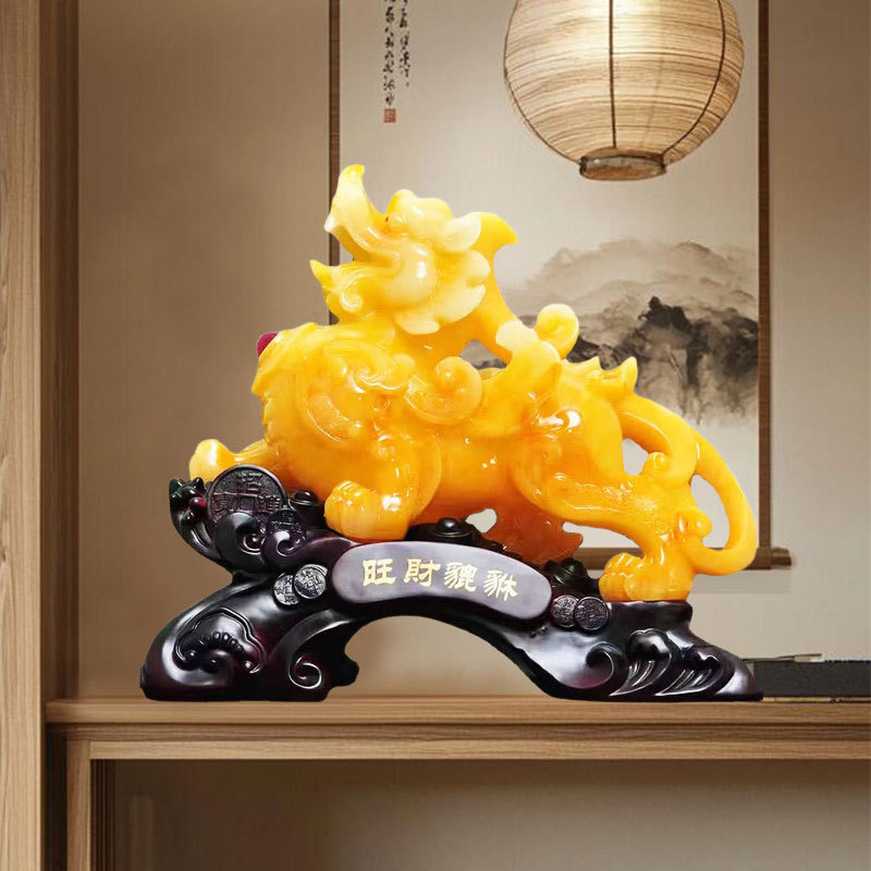 吉祥貔貅摆饰树脂酒柜摆件高级感开业发财乔迁礼物送礼用工艺摆饰