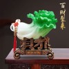 财源广进玉白菜酒柜摆件高级感发财树脂工艺品开业博古架摆饰礼品