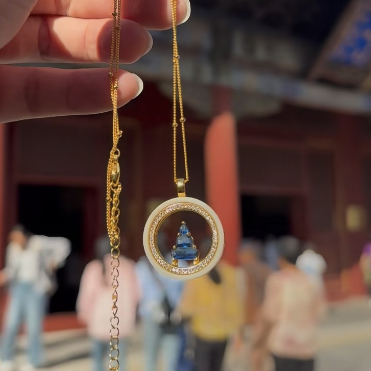 新中式法物流通处无相佛项链新奇独特设计中国风高级感精致锁骨链