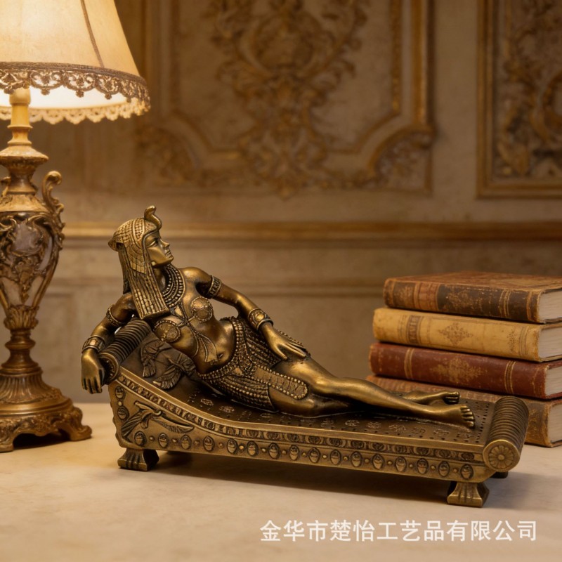 跨境欧式新款复古睡美人摆件仿铜树脂工艺品客厅家居饰品厂家摆件
