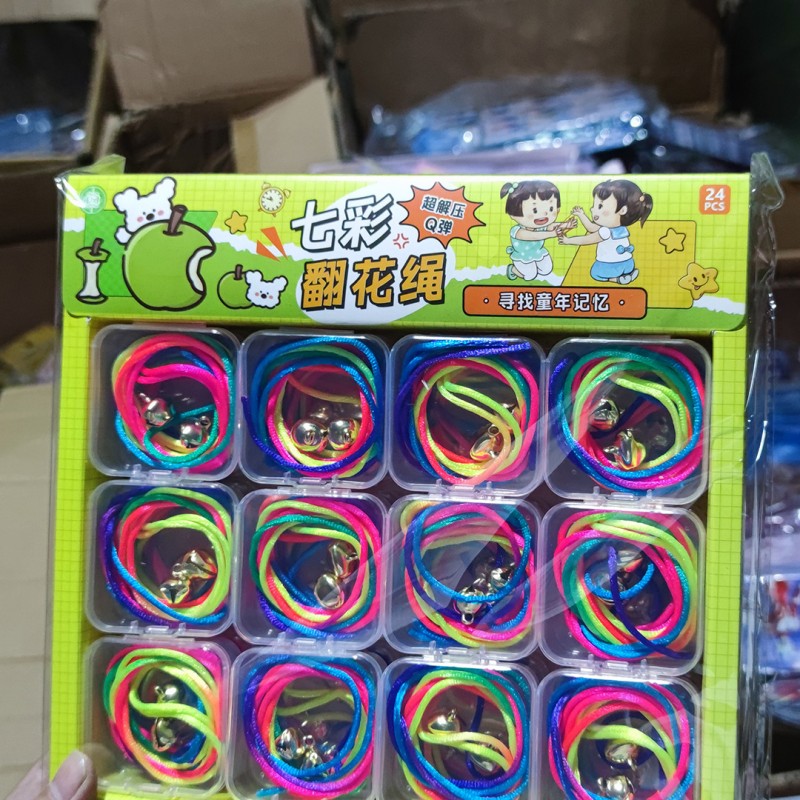 儿童翻花绳花绳子学生彩色绳小学生挑花绳编花绳流行玩具时货批发
