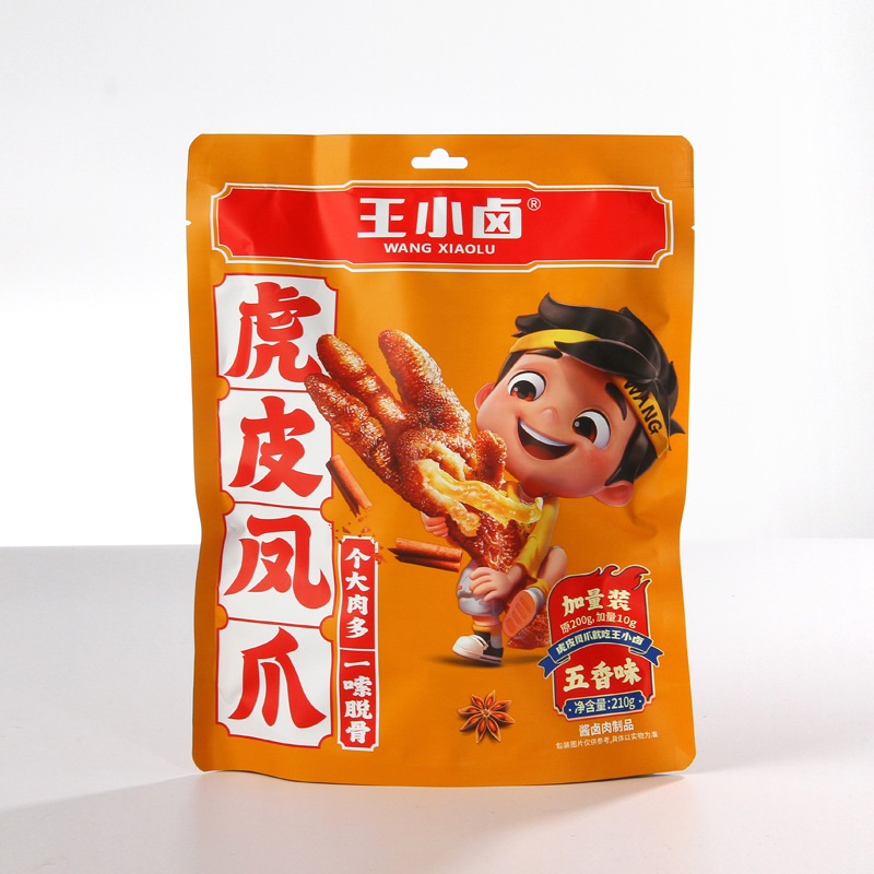 王小卤虎皮凤爪210g卤味鸡爪脂肪解馋小零食新鲜即食休闲干小吃