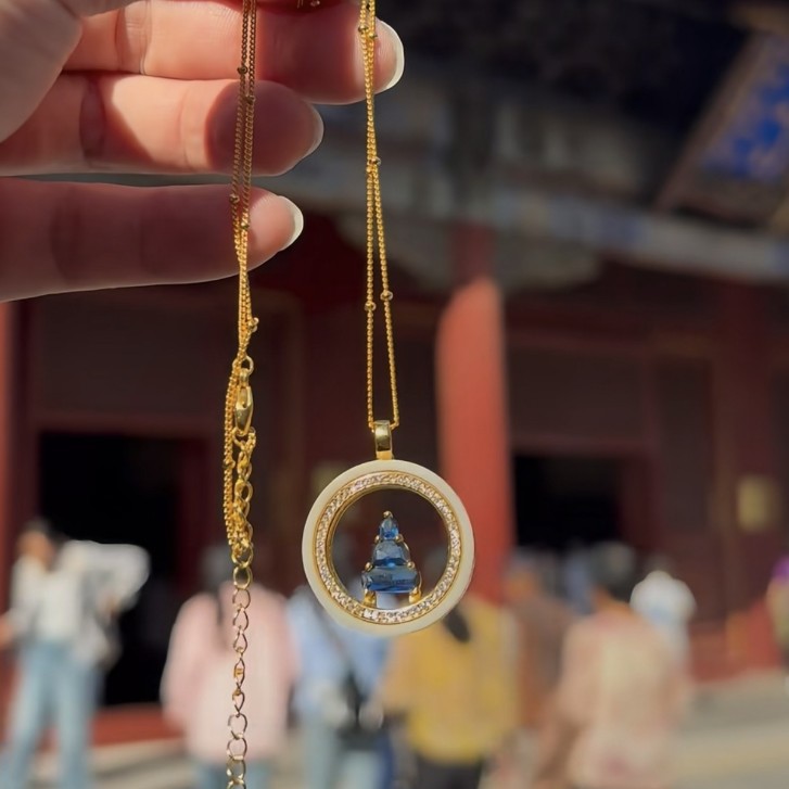 新中式法物流通处无相佛项链新奇独特设计中国风高级感精致锁骨链