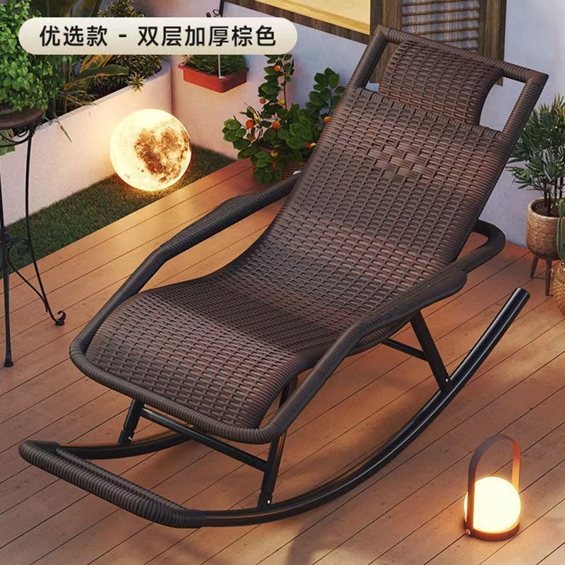 摇摇椅躺椅成人藤编椅午休阳台家用休闲可睡觉客厅老人专用逍遥椅