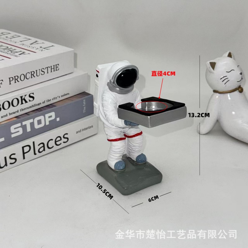 宇航员手表架装饰摆件老爷爷表台iWatch座托盘手表树脂展示架桌面