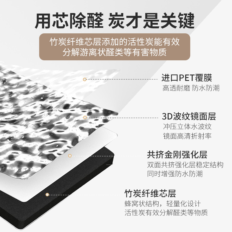 3D水波纹镜面板墙板 KTV会所天花吊顶镜面装饰商业装修