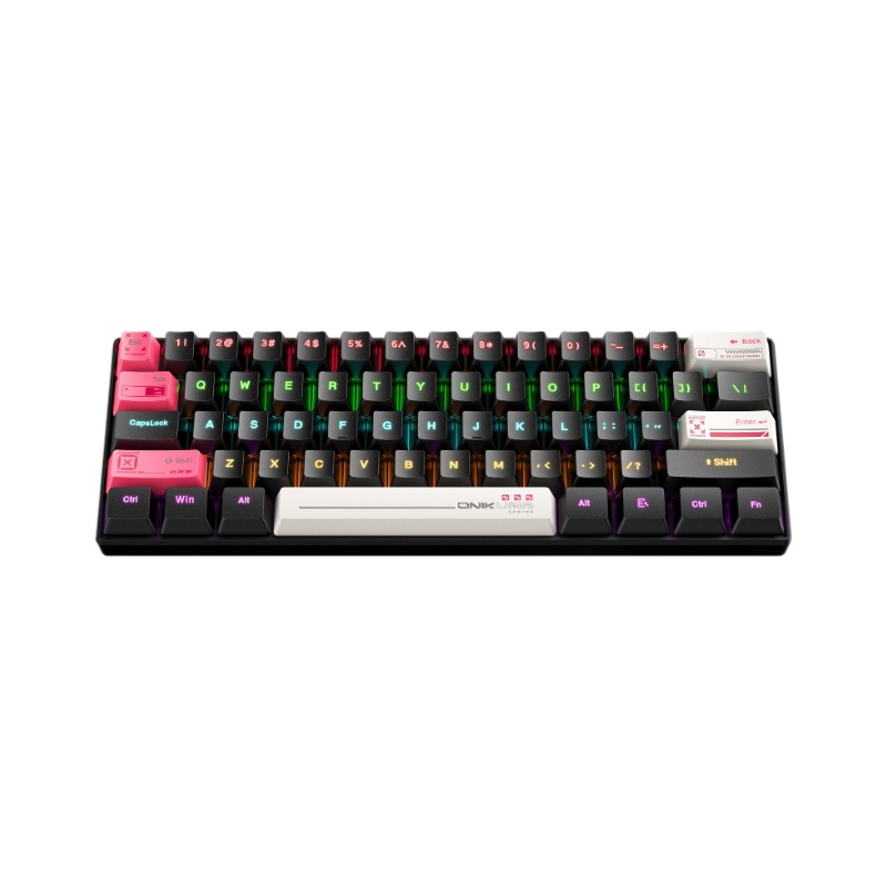 跨境新品ONIKUMA G55机械61键盘游戏RGB发光usb有线键盘厂家直销