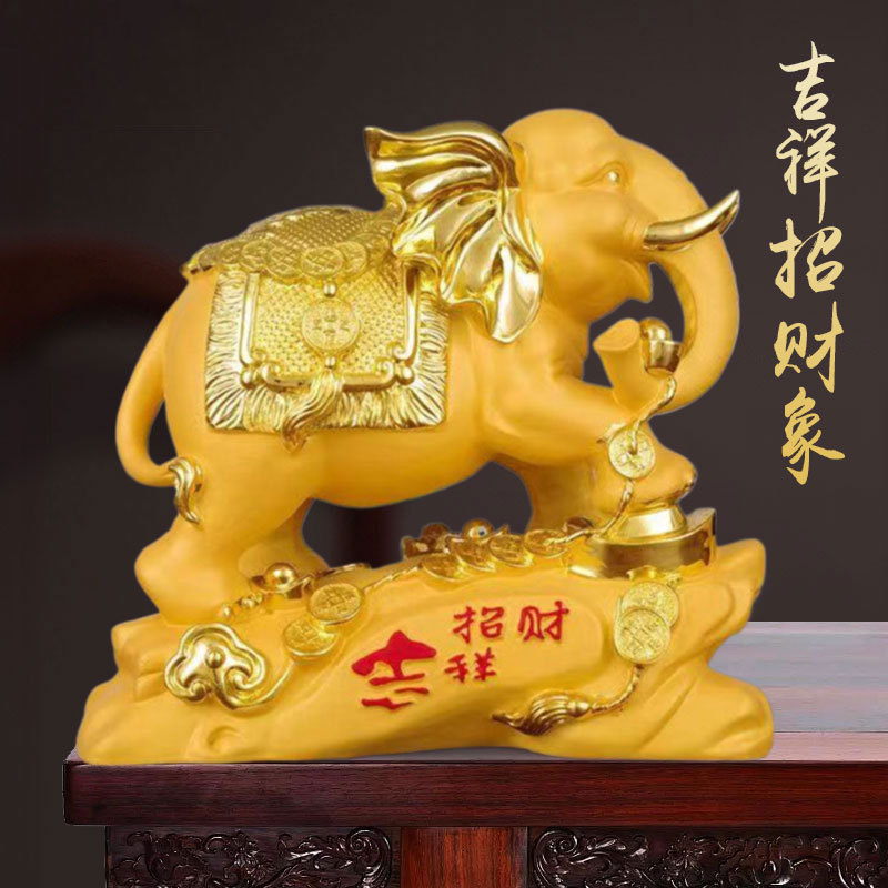 吉祥如意象发财树脂酒柜摆件高级感酒店开业新家乔迁礼物装饰用品