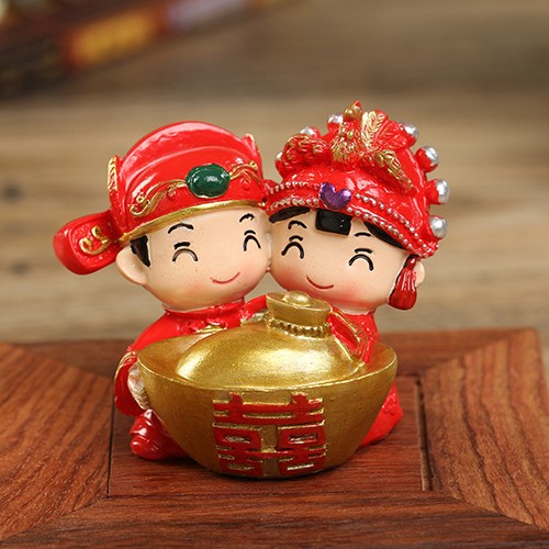 婚庆结婚工艺品新郎新娘百年好合婚礼布置摆件婚房桌面家居装饰品
