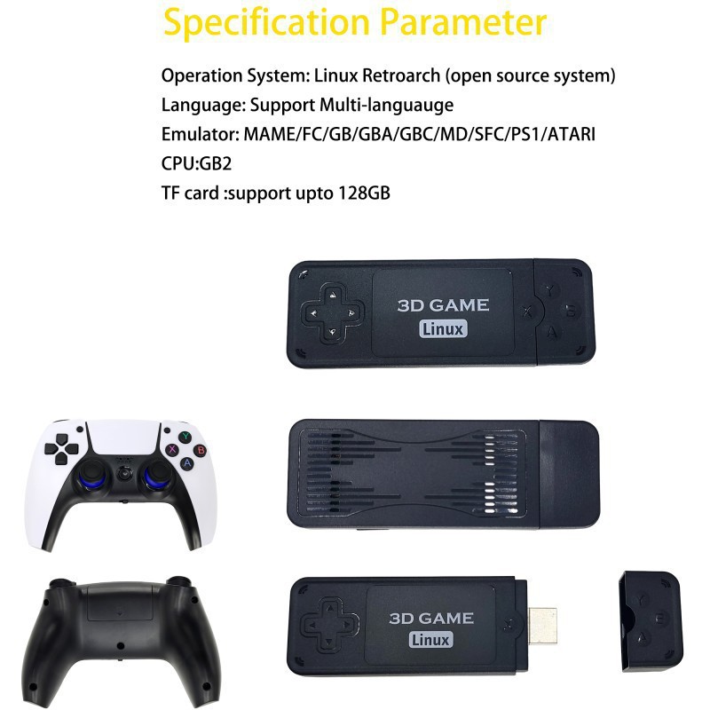 U9PRO游戏机掌机开源高清PSP游戏电视街机无线手柄经典复古怀旧4K