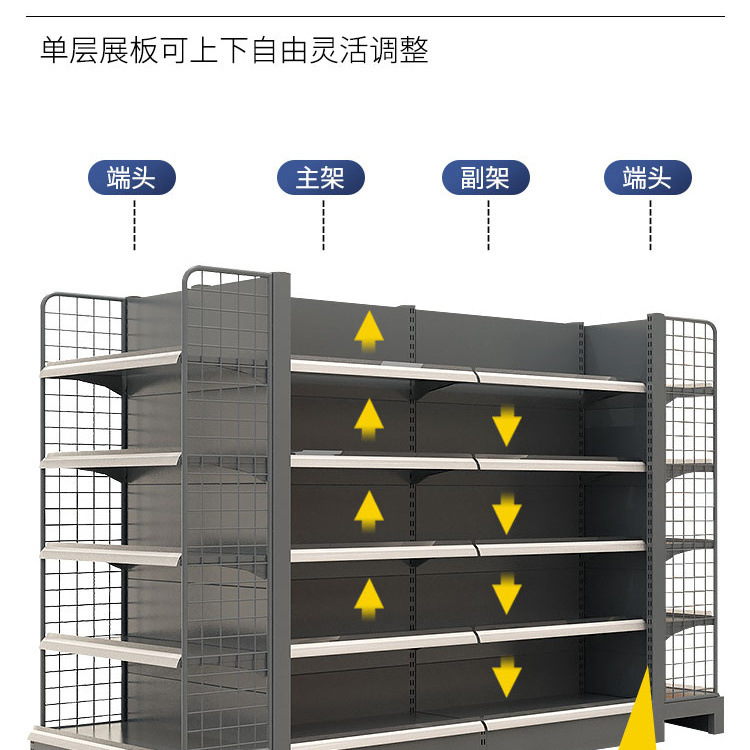 超市商场货架单双面展示架超市置物架仓储货架多层商超用货架商用