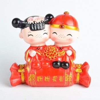 新婚礼物婚房家居装饰摆设桌面树脂摆件婚庆中式新居婚庆玄关摆件