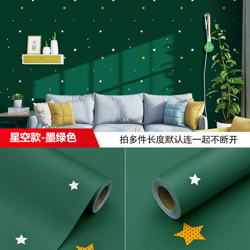 跨境自粘墙纸圣诞树壁纸防水防潮可擦洗贴纸宿舍柜子桌面翻新贴纸