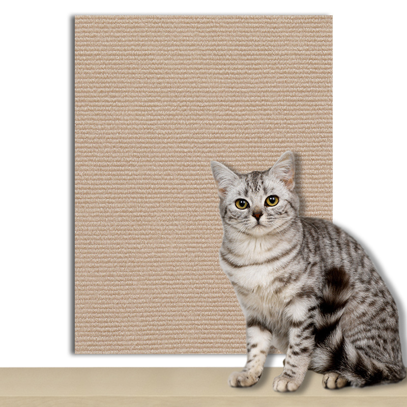 跨境热销防猫抓沙发保护猫抓墙贴耐磨不掉屑自粘猫抓垫多功能地垫