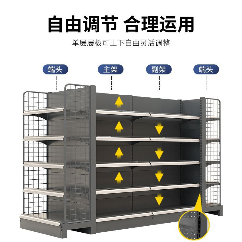 超市商场货架单双面展示架超市置物架仓储货架多层商超用货架商用