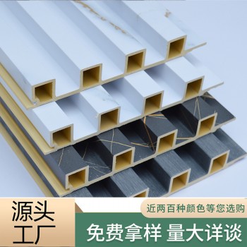 竹木纤维格栅板护墙板长城板室内轻奢背景墙新中式美式吊顶材料