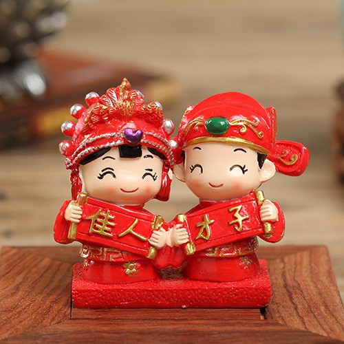 婚庆结婚工艺品新郎新娘百年好合婚礼布置摆件婚房桌面家居装饰品