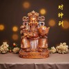 木纹树脂工艺品摆件财神爷到办公室客厅中式家居装饰品开业礼品