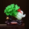 百财如意玉白菜招财摆件工艺品树脂办公室装饰品发财开业大吉礼物