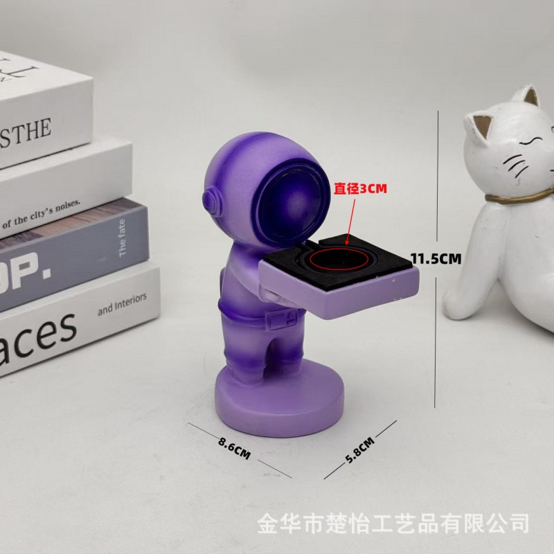 宇航员手表架装饰摆件老爷爷表台iWatch座托盘手表树脂展示架桌面