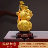 跨境沙金福禄树脂摆件家居装饰品客厅办公室开业风水葫芦摆件批发