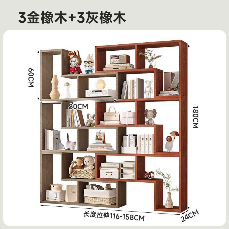 简约落地组合书架书柜创意转角柜卧室落地柜简易置物架隔断展示架